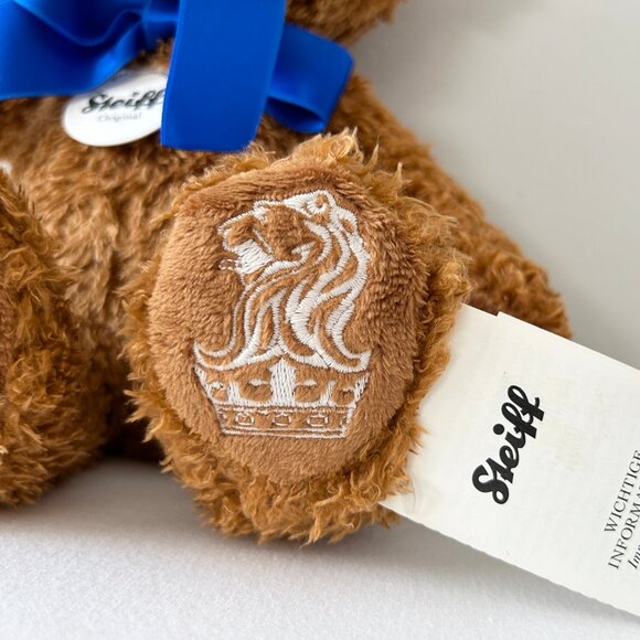 New! STEIFF Ritz Carlton Bear Plush In Suitcase Brown Embroidered Logo NWT - Picture 7 of 9